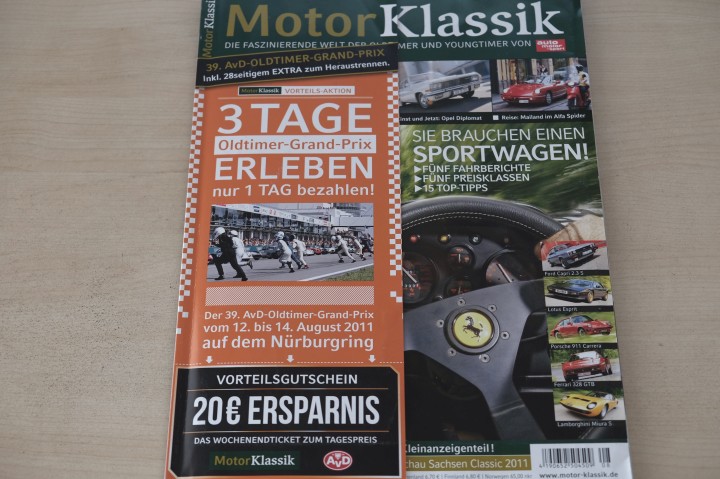 Deckblatt Motor Klassik (08/2011)